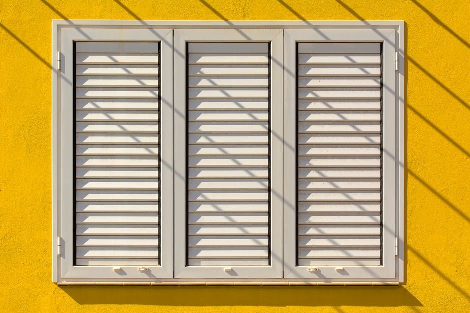 Elegant plantation shutters filtering natural light